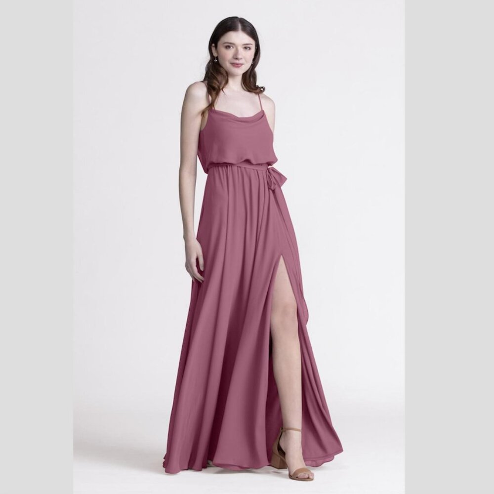Wtoo Cortez Chiffon Gown in Rosewood s. Large